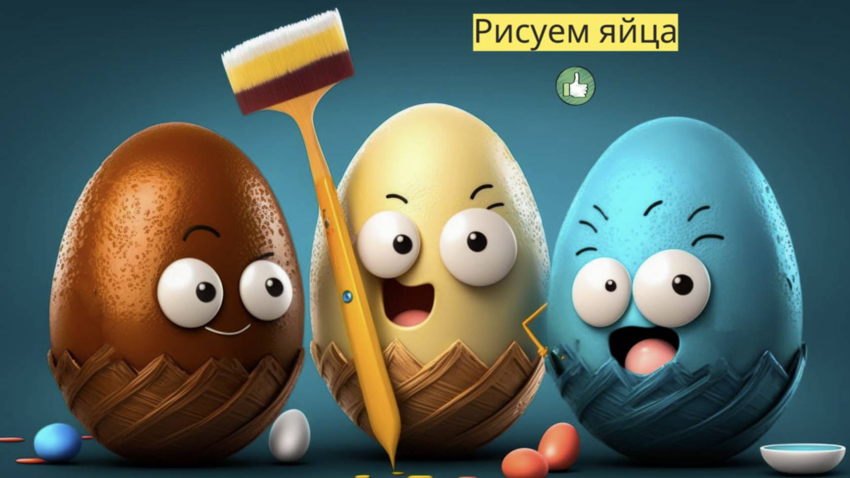 Маленькие художники: Рисуем яйца - Детский образовательный мультфильм