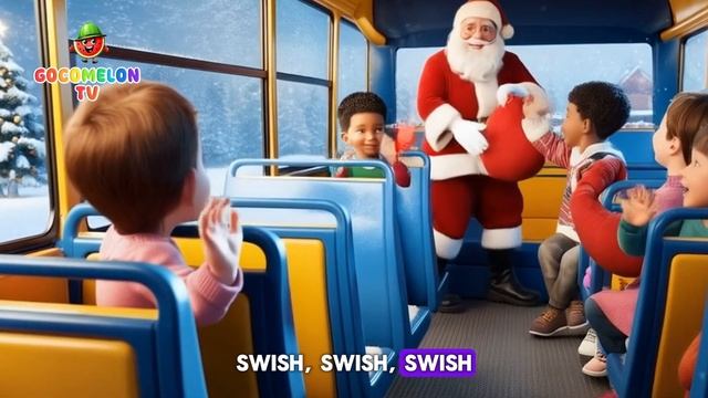 Christmas Santa Wheels on the Bus - Kids Nursery Rhymes