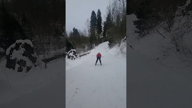 Интервальная тренировка на лыжах!