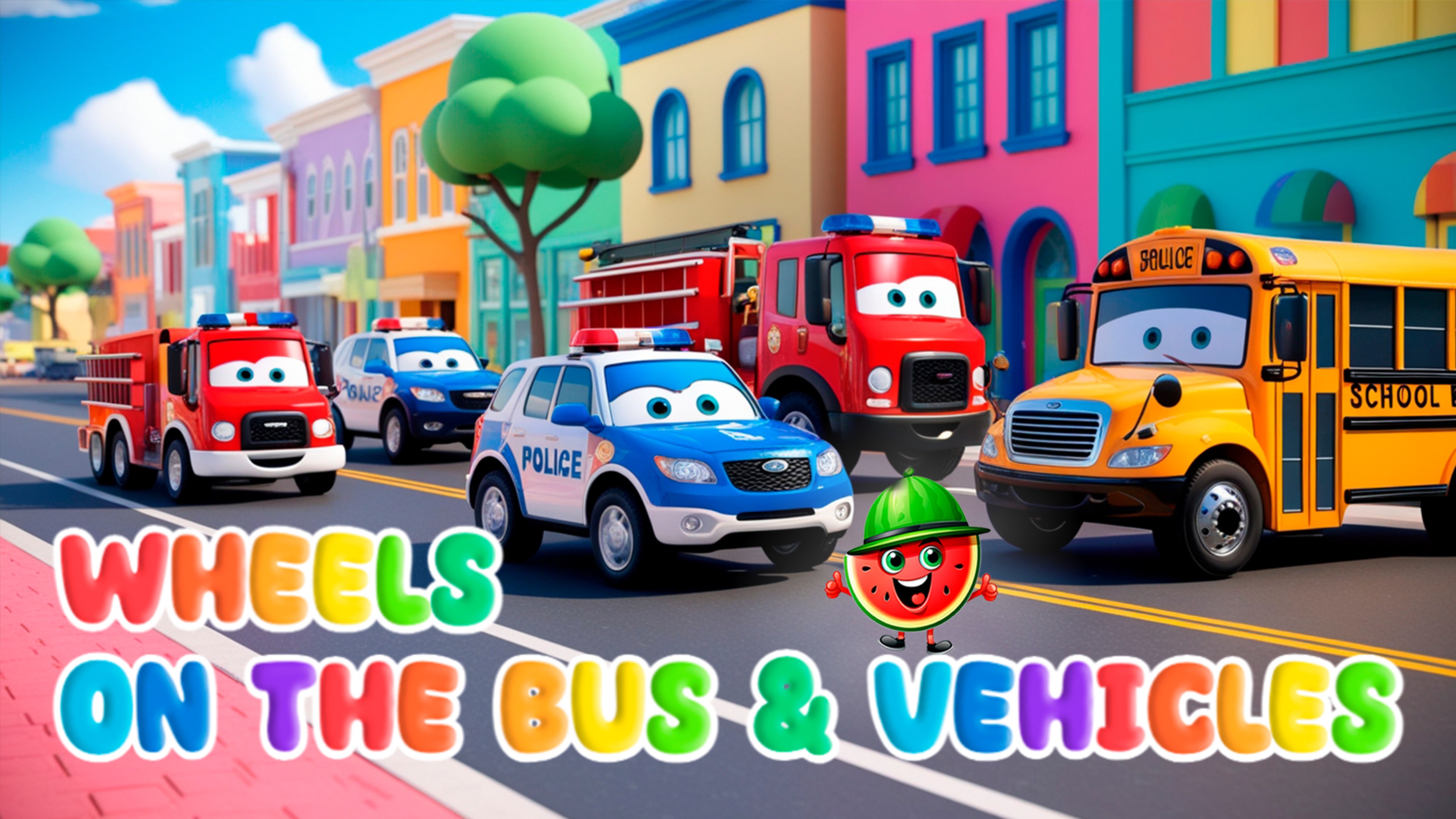 Wheels On The Bus & Vehicles | Nursery Rhymes & Kids Songs