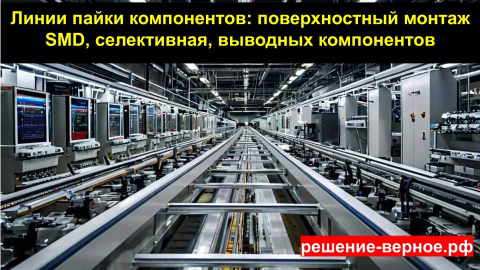 Как делают электронику? Линии SMD пайки, волновой, выводных компонентов, габаритной ЭКБ на плату