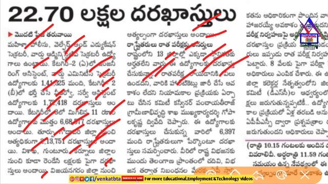 AP Grama Ward Sachivalayam jobs Applications Update