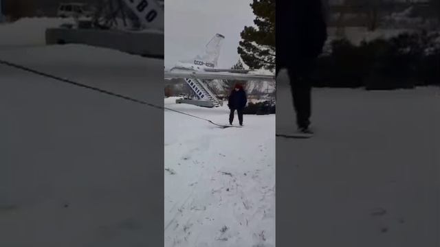 Зимние забавы на аэродроме