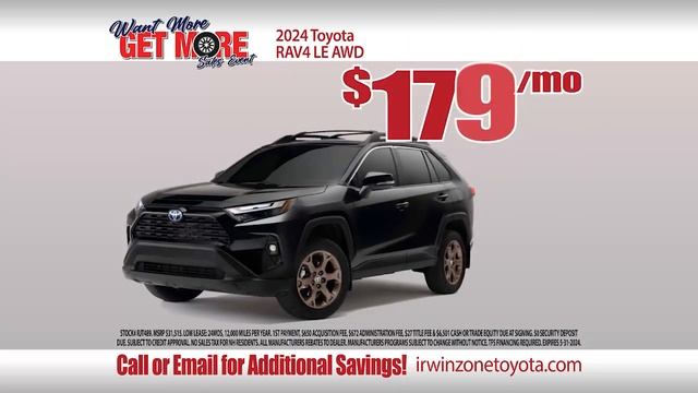 Irwin Toyota Get More Sales Event #1 NH Car Dealer