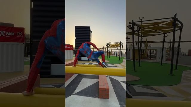 Cool parkour from Spider-Man