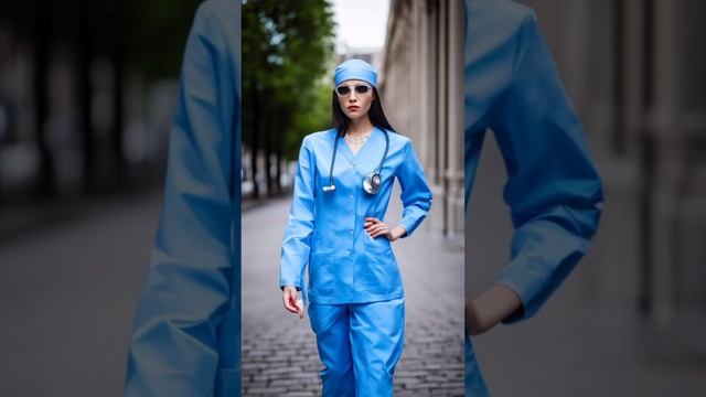 Стало интересно, как искусственный интеллект видит дизайнерскую медицинскую одежду