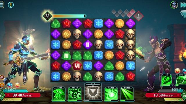 Puzzle Quest 3 - Dok vs vx Reaver xv