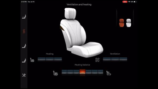 W222 Seat Control App demonstration