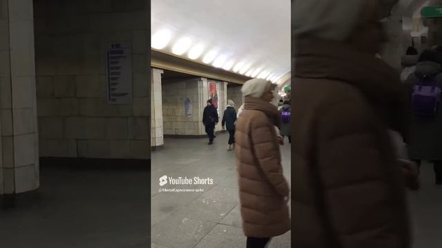 Санкт-Петербург. 24.12.2024. Посадочная платформа станции метро «Спасская». Фрагмент 2