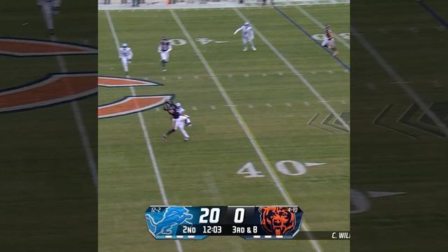 Rome Odunze catches for a 14-yard Gain vs. Detroit Lions