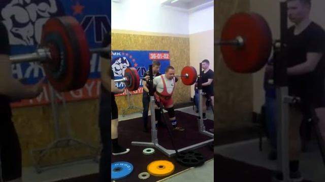 Чемпионат и первенство К.О. среди ветеранов по классич. пауэрлифтингу  2018 присед 250 А.Мочалов