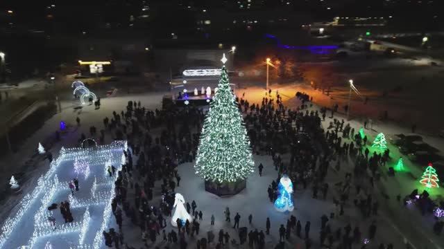 Открытие новогоднего городка в городе Талица