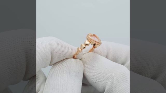 Кольцо «Первая любовь» из золота 585 пробы с перламутром