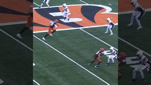 Andrei Iosivas catches for a 32-yard Gain vs. Cleveland Browns