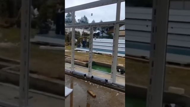 Окна Рехау ( Rehau) порталы ПСК и панорамные окна Рехау. Остекление бассейна.