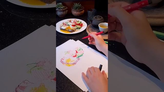 7/30#помидор #tomato #искусство #art #арт #челлендж #творчество #скетч #скетчинг #sketching #sketch