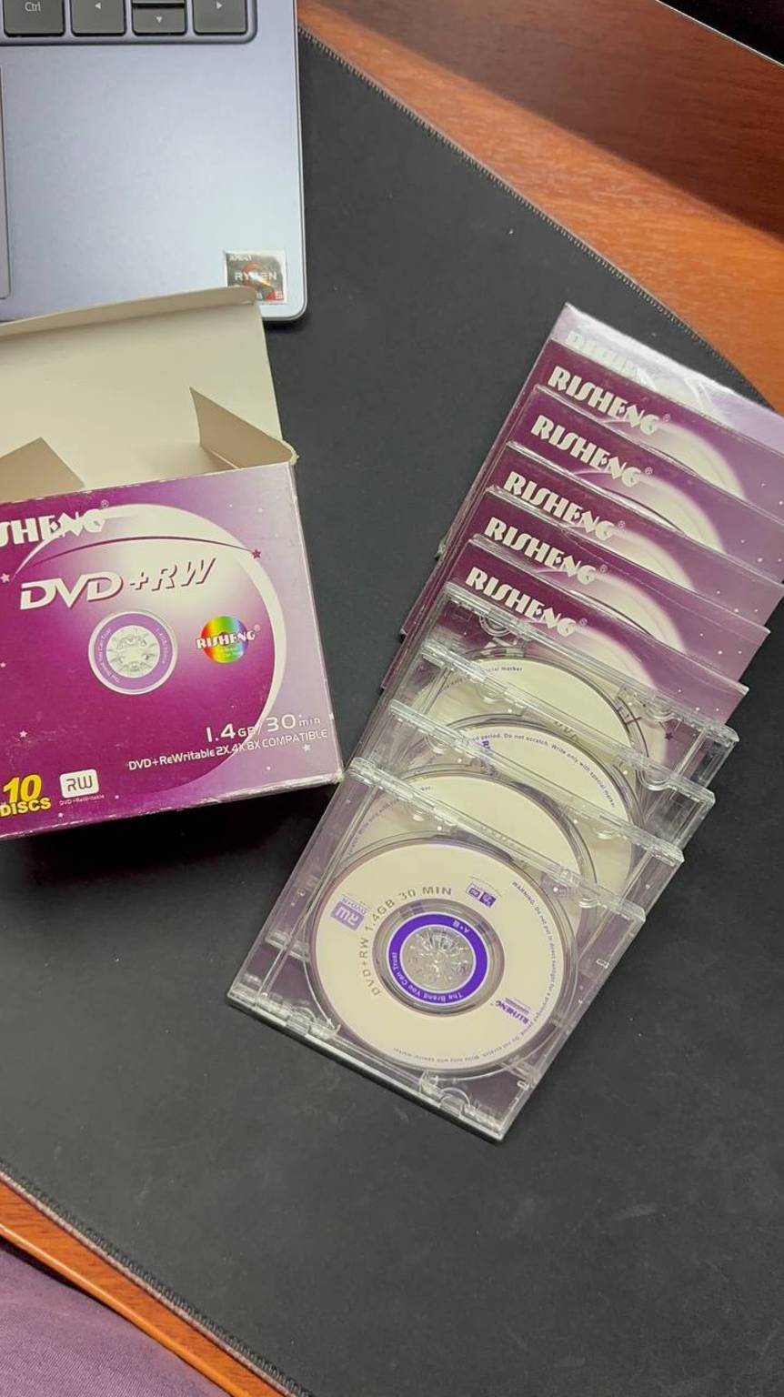 Оптический диск RISHENG MINI DVD+RW 1.4GB slim (по 10)