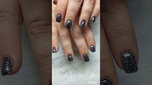 Стемпинг, змеиный принт #nailart #manicure #дизайнногтей #стемпинг #змеиныйпринт #shorts