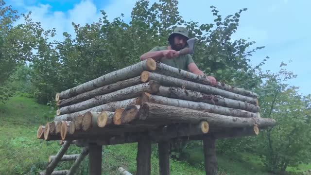 Построил 6 убежищ для выживания в дикой природе