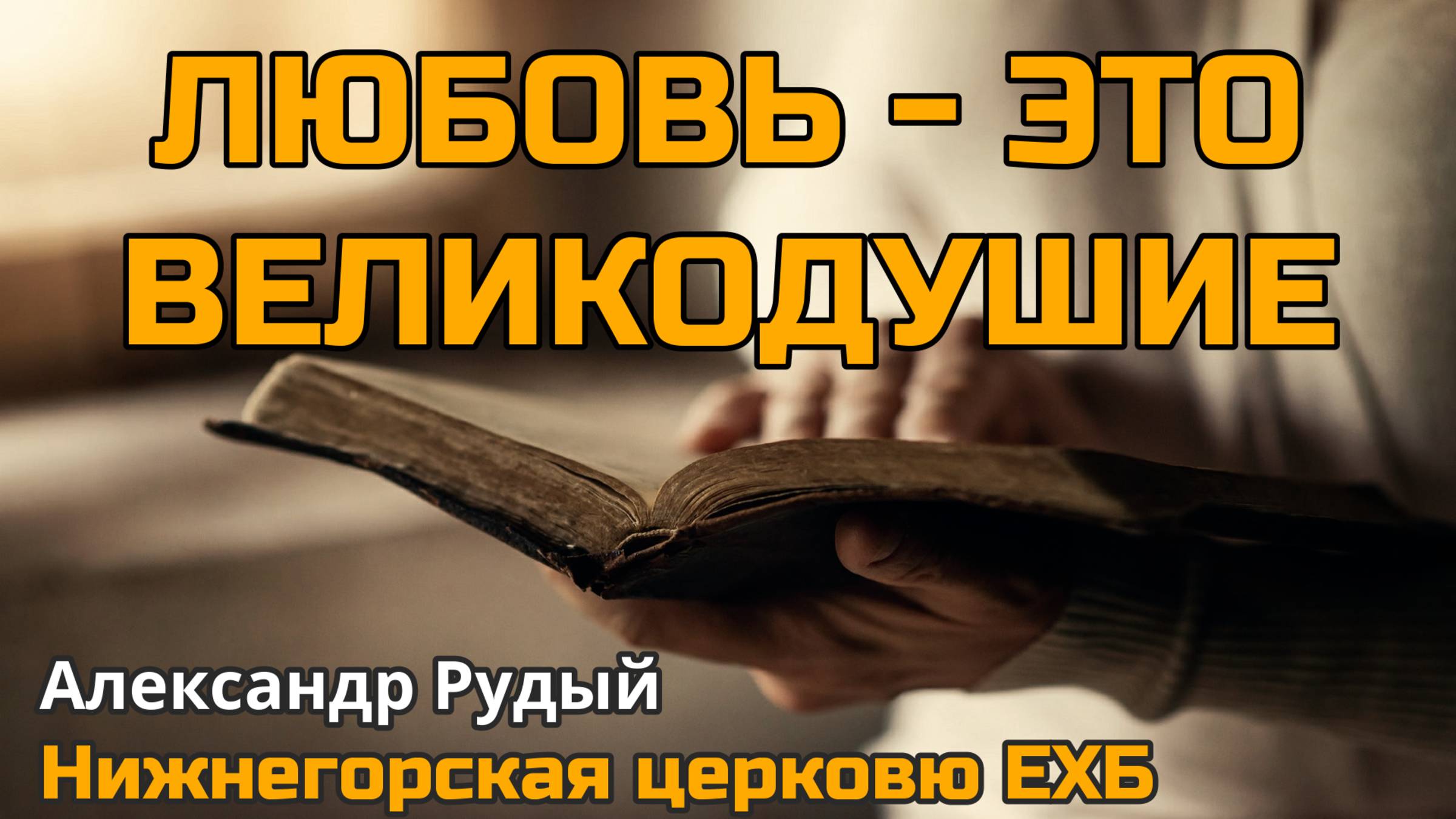 Любовь - это великодушие (Александр Рудый)