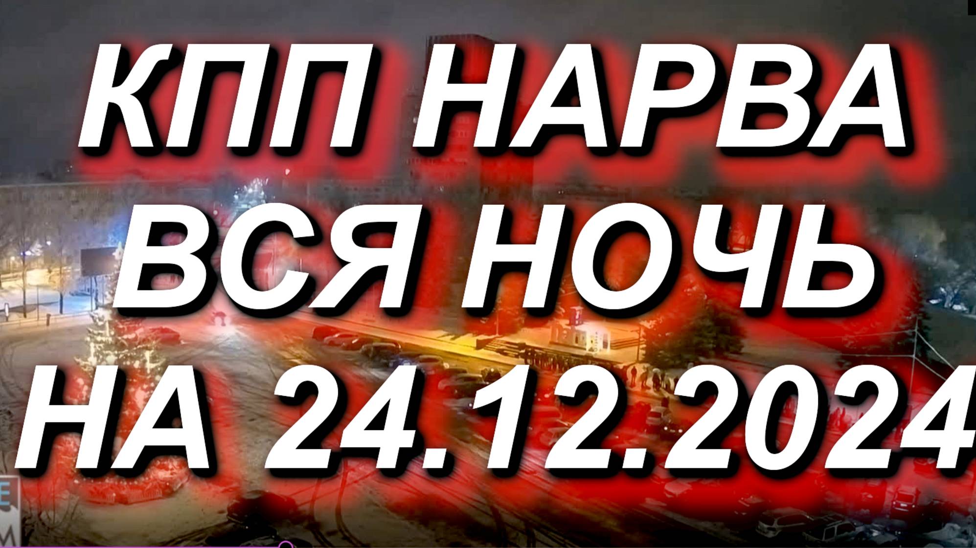 КПП НАРВА, ВСЯ НОЧЬ НА 24.12.2024, запись с камеры 00:33 - 09:35. Сколько было людей ночью и утром?