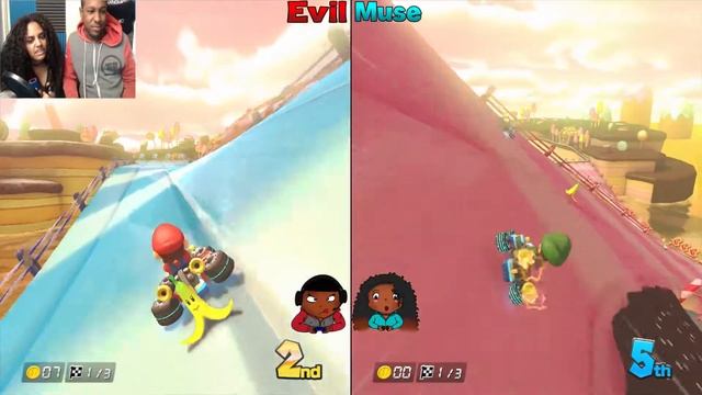 Mario Kart 8: Two Player Split-Screen (Evil and Muse) Gaming Couple
