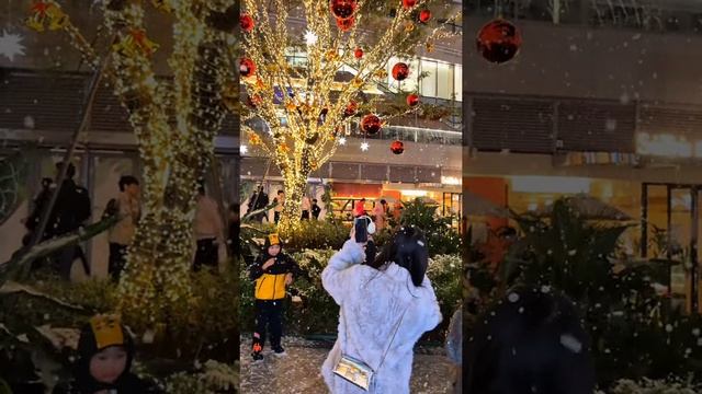 🎄 | Праздничный блеск Торгового центра  «Chongqing Halo» предвещает приближение Нового года.