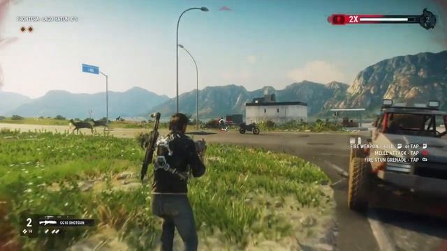 Just cause 4 Xbox one. Shotgun grappling hook takedown.