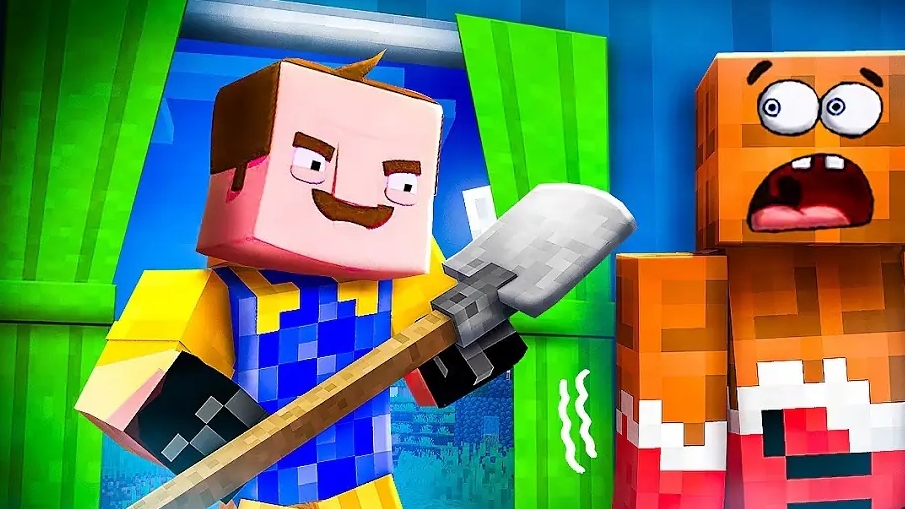 Злой Сосед ЗА ОКНОМ: У Тебя Есть 5 МИНУТ, чтобы СПРЯТАТЬСЯ в Майнкрафт! Minecraft