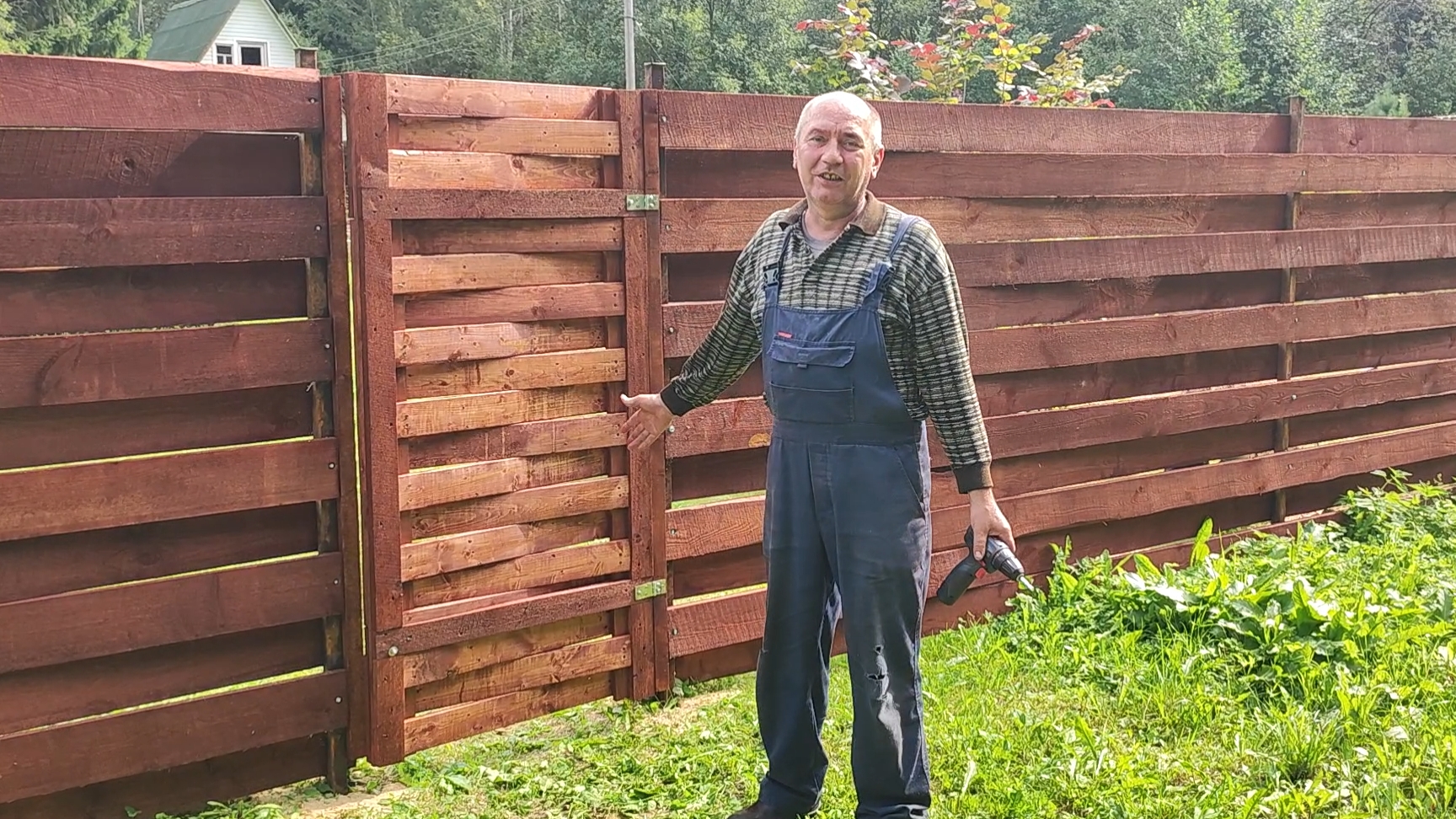 Калитка в стиле австрийская плетëнка.