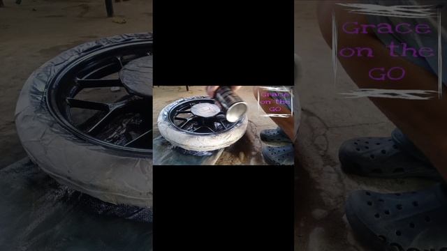 How to repaint mag wheels of RS150 using Samurai paint Khameleon 3D | Grace on the Go