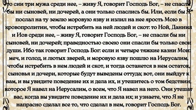Библия. Ветхий Завет.Книга пророка Иезекииля. глава 14