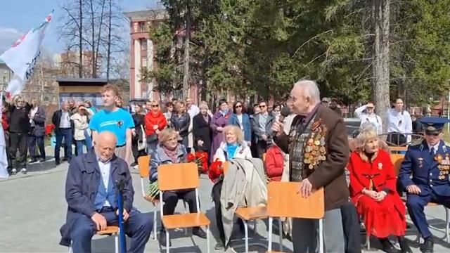 Выступление участника ВОВ Владимира Васильевича Сбоева 08.05.24 в НГТУ