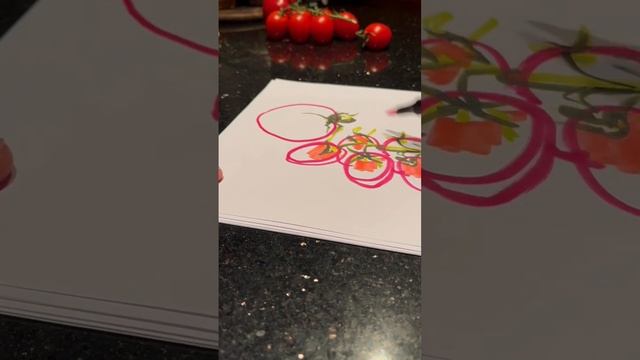 2/30 #помидоры #tomato #искусство #art #арт #творчество #скетч #скетчинг #sketching #sketch #diy