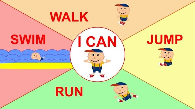 Глаголы-движения-Verb-can-and-animals Song