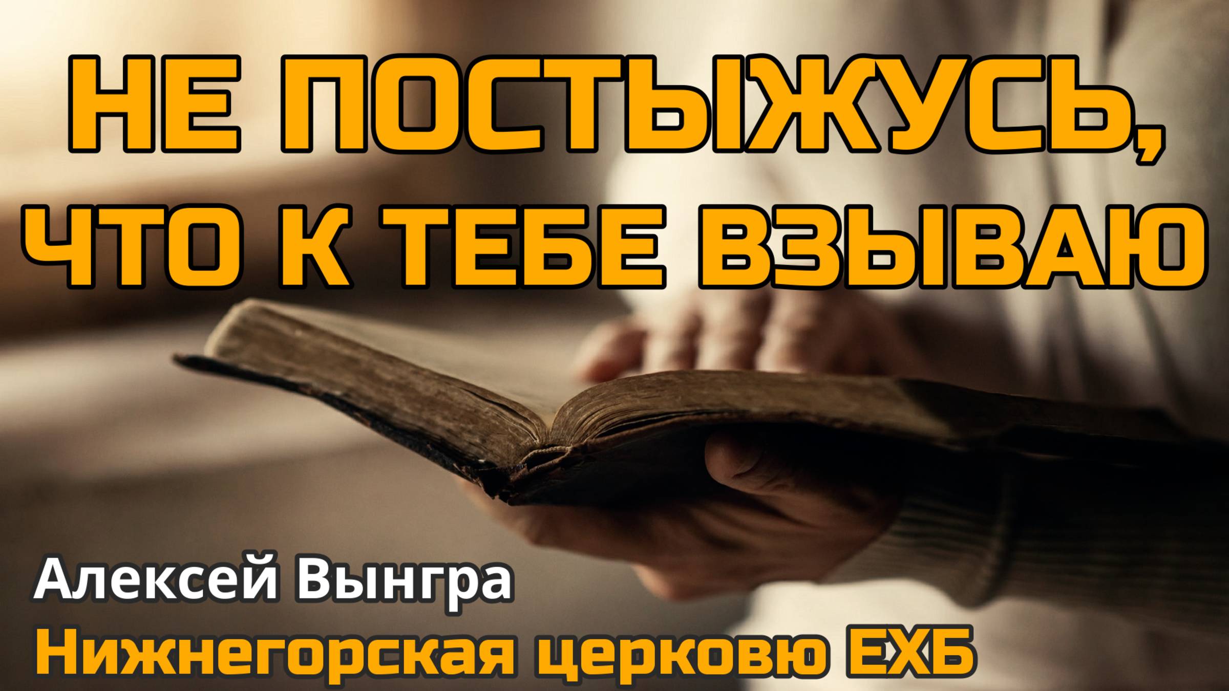 Не постыжусь, что к Тебе взываю (Алексей Вынгра)