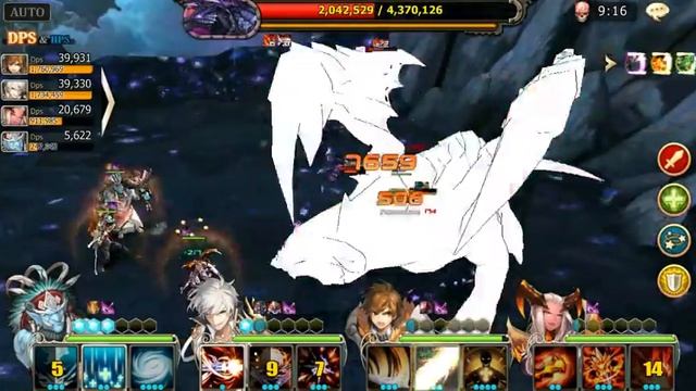 King's Raid на Русском (бой в одиночку с Черным Драконом)№5