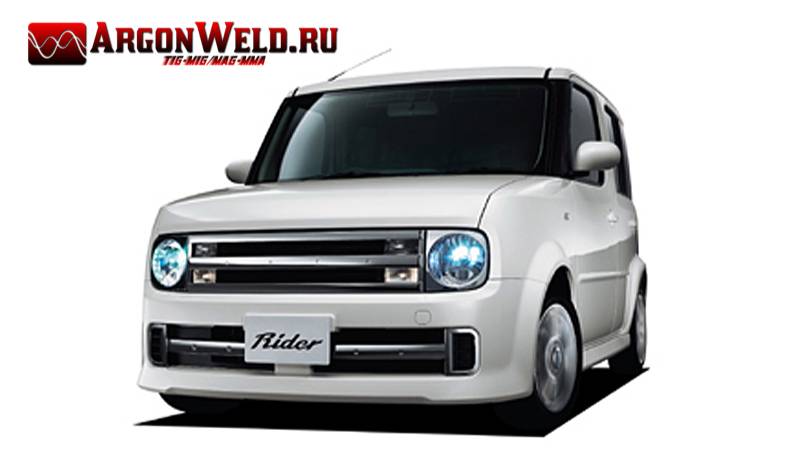 NISSAN CUBE bz11 (замена катализатора на пламегаситель)