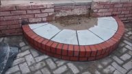Как строится изогнутая кирпичная ступенька. Подпишись !