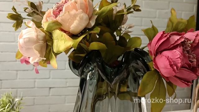 Стеклянная ваза АКВА ФЬОРИТТА, серая, 30 см   107461-91
