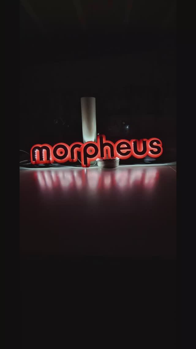 Вывеска из нержавеющей стали с контражурной подсветкой Morpheus🔥🔥🔥