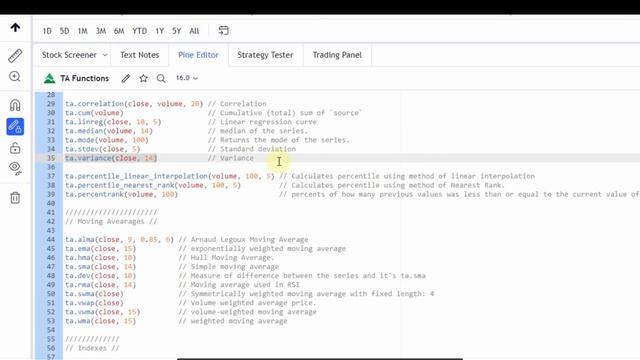 6.5 Built-in Technical Analysis Functions