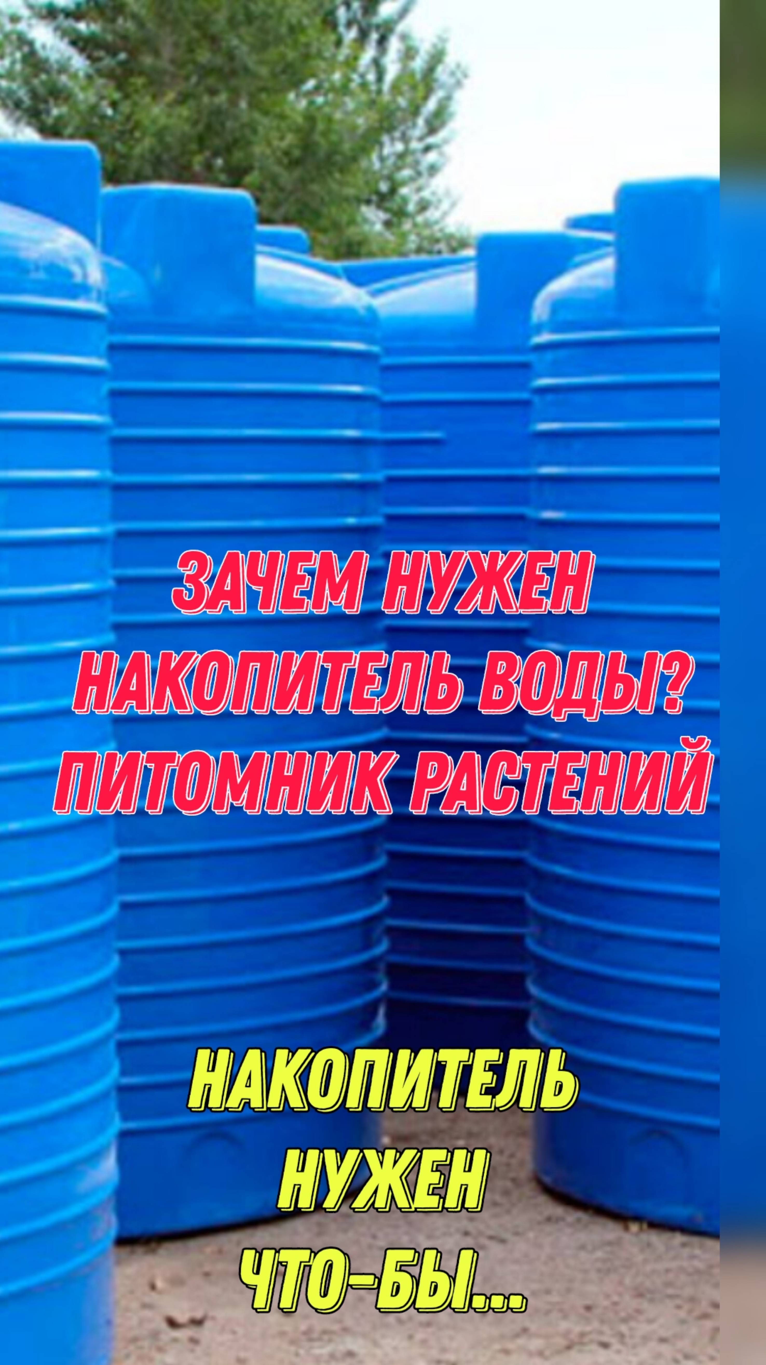 Зачем нужен накопитель воды? Питомник растений. Накопитель нужен что-бы...