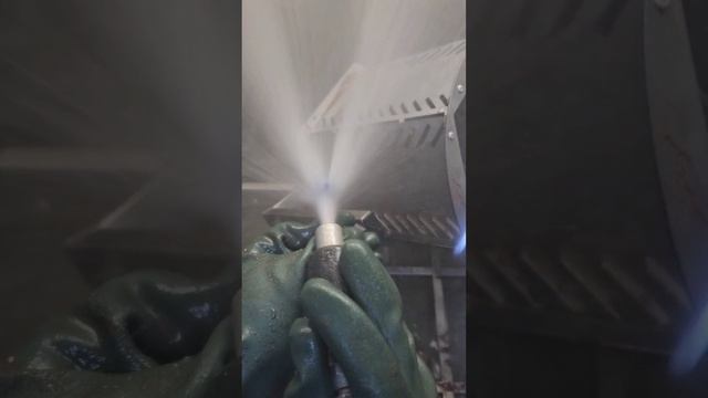 обработка алмазный фрезы в аквабласте WasserJet Дискочист #wetblasting #glassbead #пескоструй