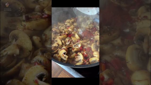 Запеканка из макарон с грибами. Кулинарное Вдохновение