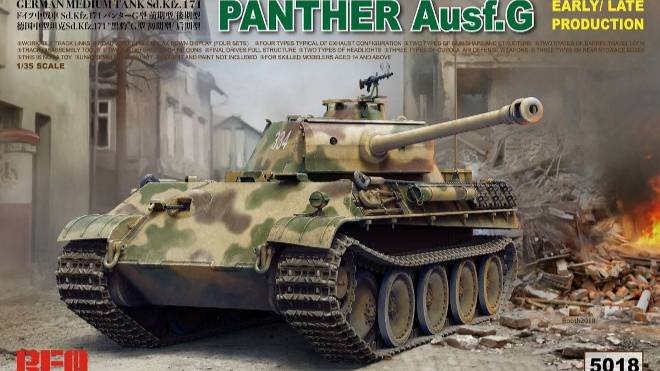 Распаковка Rye Field Model 1 35 RM-5018 Panther Ausf.G Early Late
