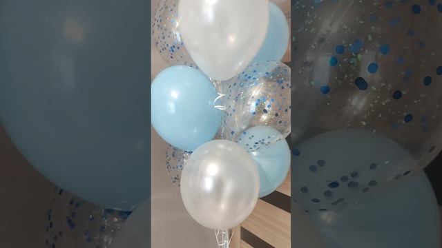 Воздушные шары на выписку из роддома для мальчика. шарики сыну. Доставка шаров по СПб и ЛО .