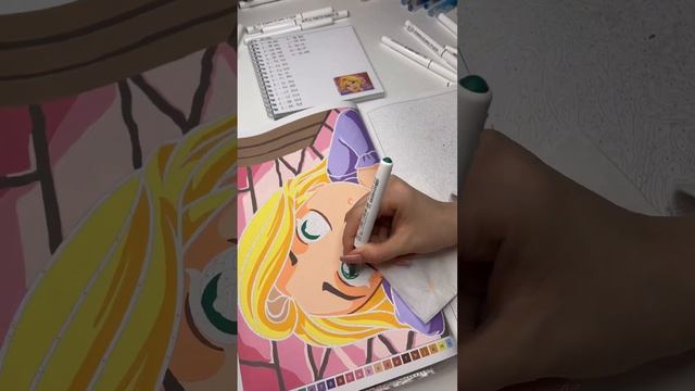 Раскрашиваем вместе #coloring #disney #coloringbook #art #princess #рапунцель #раскраска