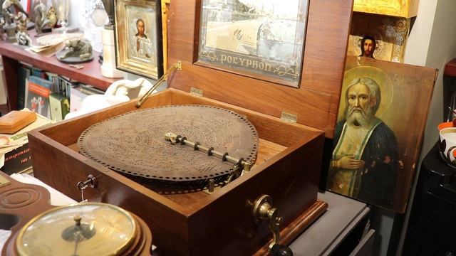 Большой полифон Polyphone, антикварная музыкальная шкатулка