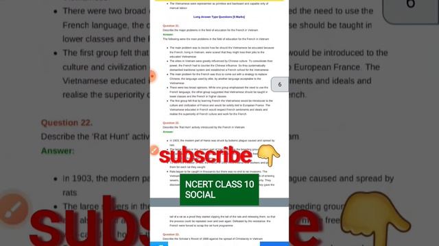 The NATIONALISM movement in Indo-China/History Ch-2 /Cbse class 10 social/previous year paper Q&ans